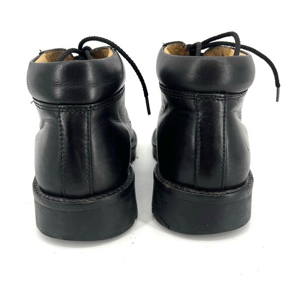 Eileen Fisher Black Leather Wide Strap Open Toe Zip Back Sandals - Size 10 - Picture 9 of 9